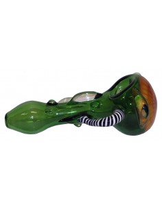 COLOURED GLASS PIPE 5" WHIT...