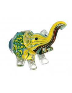 COLOLURED GLASS ELEPHANT...
